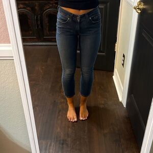 Women's Low-Waisted Blue Jeans